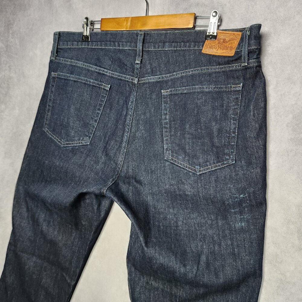 Flag & Anthem Jeans Mens 38x30 Nashville Straight Bennington Wash Denim Pants - Picture 10 of 16